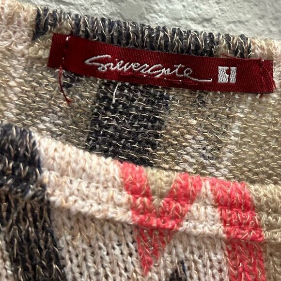 Silvergate Tan Aztec Lightweight Sweater Size L - Picture 8 of 12